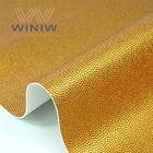 Golden Texture Leatherette Upholstery Material Sewing Craft For Ball Pu Coated Leather